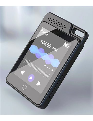 RUIZU MP3 player C1 με οθόνη αφής 2.4", 64GB, ελληνικό μενού, μαύρο