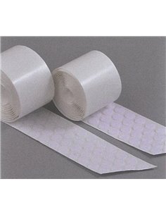 Αυτοκόλλητα στρόγγυλα λευκά με velcro16χιλ. 1000ζεύγη