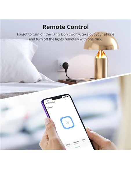 SONOFF smart αντάπτορας ρεύματος S60TPF, μονός, 4000W, WiFi, λευκός