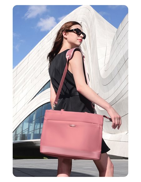 CHANTRIA γυναικεία τσάντα ώμου CB00789 για laptop 15.6", 12L, μωβ