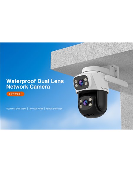 VSTARCAM smart κάμερα C622DR, dual lens, 2MP, WiFi, SD, PTZ, IP66
