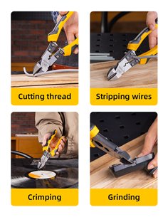 DELI πλαγιοκόφτης/απογυμνωτής καλωδίων DL102008, 1.0~2.6mm, 200mm