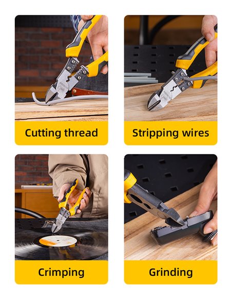 DELI πλαγιοκόφτης/απογυμνωτής καλωδίων DL102008, 1.0~2.6mm, 200mm