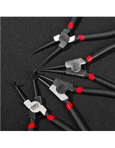 DELI σετ ασφαλειοτσίμπιδα DL104407 με θήκη, 175mm, 4τμχ