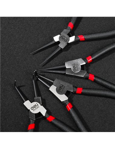 DELI σετ ασφαλειοτσίμπιδα DL104407 με θήκη, 175mm, 4τμχ