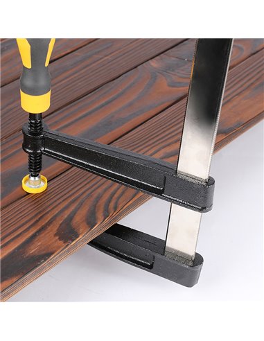 DELI σφιγκτήρας τύπου F DL110525 με μέγιστο άνοιγμα 250mm, μαύρος