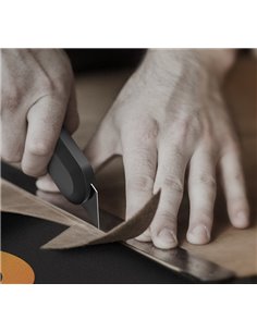 DELI κοπίδι HT4008C, άμεσο άνοιγμα/επαναφορά, πλαστικό, 19mm, γκρι/πορτοκαλί