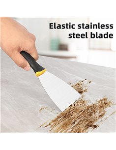 DELI σπάτουλα DL-HD4 με αντιολισθητική λαβή, ανοξείδωτο ατσάλι, 100mm