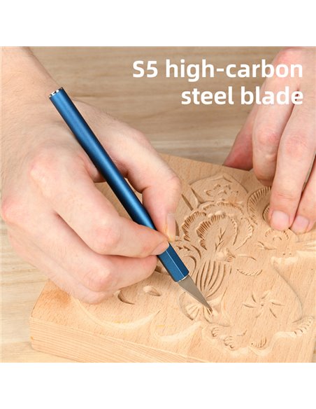 DELI κοπίδι χειροτεχνίας DL359201B με ανταλλακτικές λεπίδες, μεταλλικό, 149mm