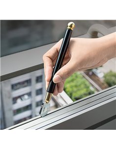 DELI υαλοκόπτης λαδιού DL2700 με δοχείο λαδιού, 3-12mm πάχος κοπής, 180mm