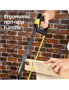 DELI πριόνι σιδήρου/ξύλου DL353012 με εργονομική λαβή, 300mm, 24 TPI