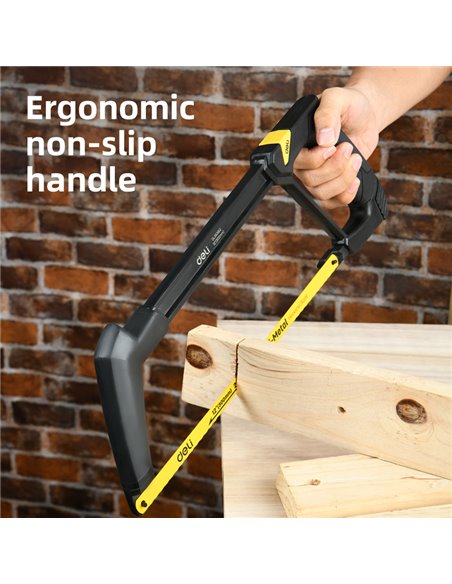 DELI πριόνι σιδήρου/ξύλου DL353812 με εργονομική λαβή, 300mm, 24 TPI