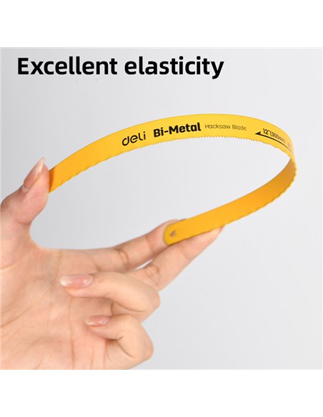 DELI σετ λάμες πριονιού σιδήρου/ξύλου DL353805A, 300mm, 18 TPI, 5τμχ