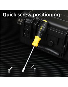 DELI κατσαβίδι ίσιο DL6331001N με αντιολισθητική λαβή, μαγνητικό, 3x100mm