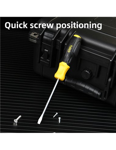 DELI κατσαβίδι ίσιο DL6331501N με αντιολισθητική λαβή, μαγνητικό, 3x150mm