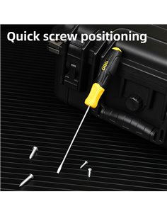 DELI κατσαβίδι ίσιο DL6361001N με αντιολισθητική λαβή, μαγνητικό, 6x100mm