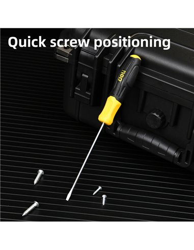 DELI κατσαβίδι ίσιο DL6361501N με αντιολισθητική λαβή, μαγνητικό, 6x150mm