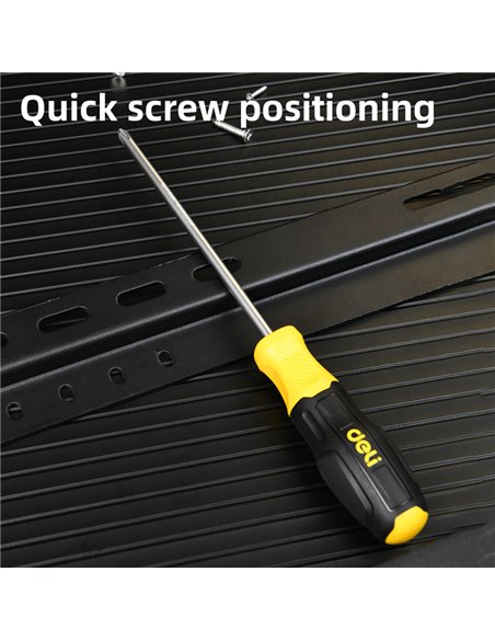 DELI κατσαβίδι σταυρωτό DL638150N με αντιολισθητική λαβή, μαγνητικό, PH3x150mm