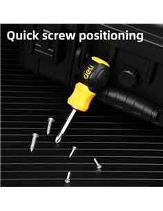 DELI κατσαβίδι DL632101 με διπλή κεφαλή, μαγνητικό, 6mm/PH2x38mm