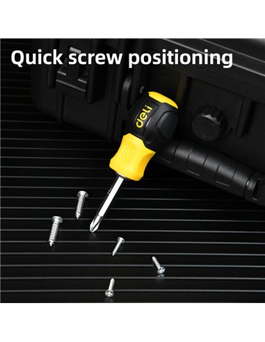 DELI κατσαβίδι DL632101 με διπλή κεφαλή, μαγνητικό, 6mm/PH2x38mm