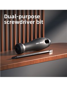 DELI κατσαβίδι HT1055 με διπλή κεφαλή, μαγνητικό, 6mm/PH2x100mm