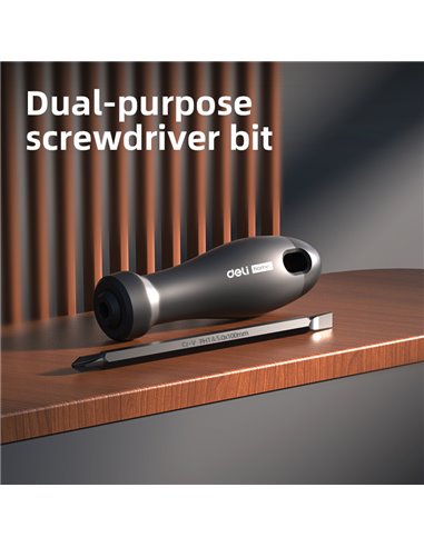 DELI κατσαβίδι HT1055 με διπλή κεφαλή, μαγνητικό, 6mm/PH2x100mm