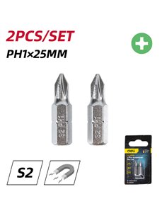 DELI σετ μύτες κατσαβιδιού DL251001, μαγνητικές, PH1x25mm, 2τμχ