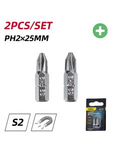 DELI σετ μύτες κατσαβιδιού DL251002, μαγνητικές, PH2x25mm, 2τμχ