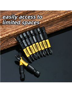 DELI σετ μύτες κατσαβιδιού DL251050 για δραπανοκατσάβιδο, σταυρωτές, PH2x50mm, 10τμχ