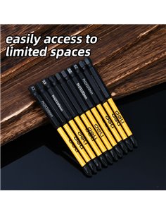 DELI σετ μύτες κατσαβιδιού DL251100 για δραπανοκατσάβιδο, σταυρωτές, PH2x100mm, 10τμχ