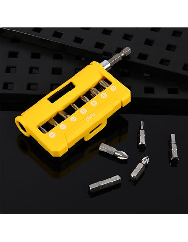 DELI σετ μύτες κατσαβιδιού DL251201 με αντάπτορα, μαγνητικές, 15τμχ