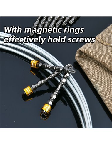 DELI σετ μύτες κατσαβιδιού DL255065 για δραπανοκατσάβιδο, διπλή κεφαλή, PH2x65mm, με μαγνητικό ring, 10τμχ