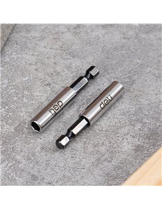 DELI σετ αντάπτορες μύτης κατσαβιδιού DL106002 για δραπανοκατσάβιδο, εξάγωνη υποδοχή, 60mm, 2τμχ