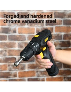 DELI σετ καρυδάκια DL4808T για δραπανοκατσάβιδο, μαγνητικά, 8mm, εξάγωνα, 3τμχ