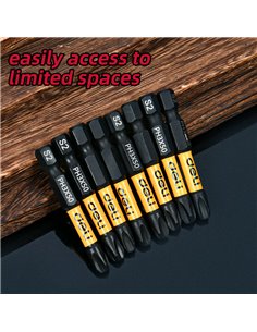 DELI σετ μύτες κατσαβιδιού DL501003Z για δραπανοκατσάβιδο, σταυρωτές, PH3x50mm, 10τμχ