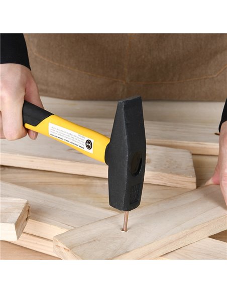 DELI σφυρί DL442005 με αντιολισθητική Fiberglass λαβή, 500gr, 335mm