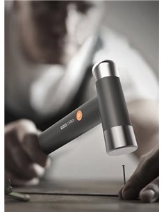 DELI σφυρί μπάλας HT7008C με αντιολισθητική λαβή, 250gr, 245mm, γκρι/πορτοκαλί