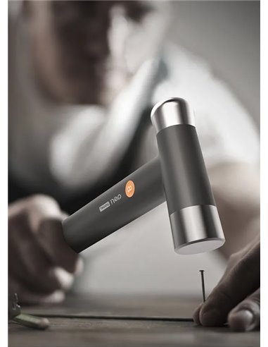 DELI σφυρί μπάλας HT7008C με αντιολισθητική λαβή, 250gr, 245mm, γκρι/πορτοκαλί