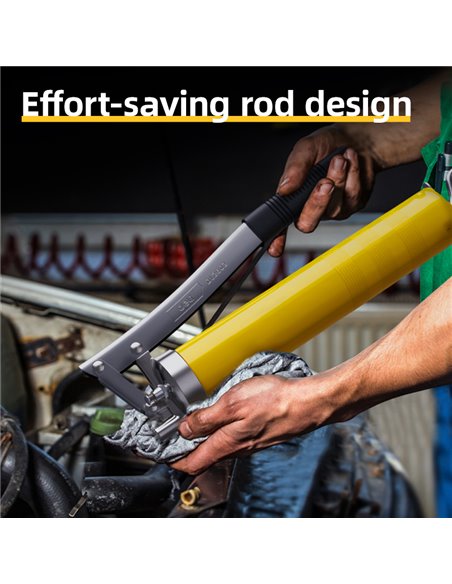 DELI γρασαδόρος χειρός DL2602 με εύκαμπτο σωλήνα, 400cc, 4500-6000psi