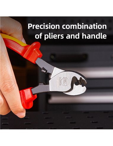 DELI κόφτης καλωδίων ηλεκτρολόγου DL515106 με αντιολισθητικές λαβές, VDE 1000V, 160mm