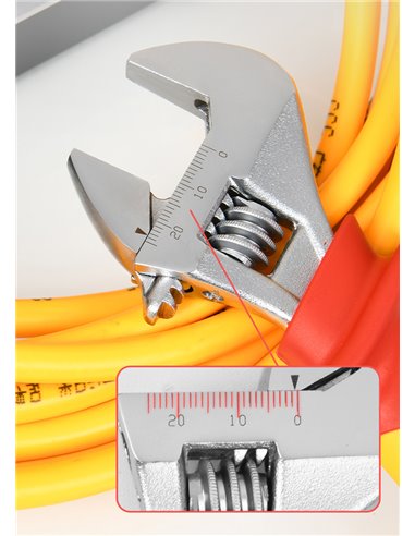 DELI γαλλικό κλειδί ηλεκτρολόγου DQ90408, αντιολισθητική λαβή, ρυθμιζόμενο 0-25mm, VDE 1000V, 200mm