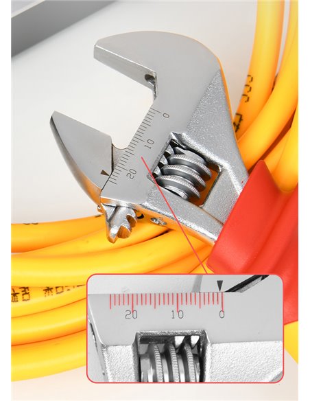 DELI γαλλικό κλειδί ηλεκτρολόγου DQ90408, αντιολισθητική λαβή, ρυθμιζόμενο 0-25mm, VDE 1000V, 200mm