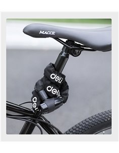 DELI κλειδαριά ποδηλάτου με κλειδί DL508021, Φ4mm, 1m, μαύρη