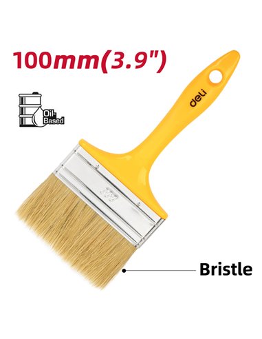 DELI πινέλο βαφής DL509139 με φυσικές τρίχες, πλαστική λαβή, 100mm