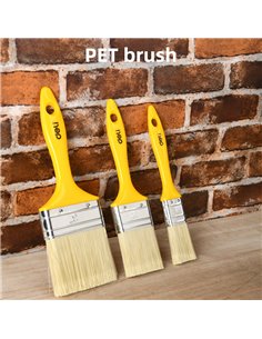 DELI σετ πινέλα βαφής DL509157 με συνθετικές τρίχες, πλαστική λαβή, 25/50/75mm, 3τμχ