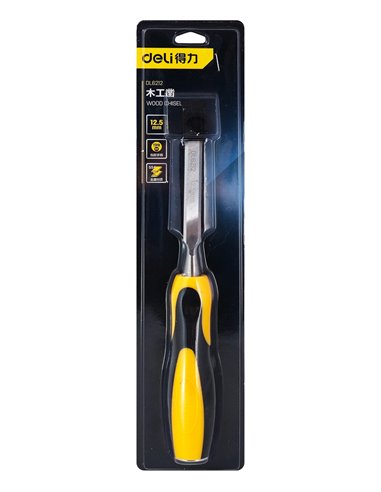 DELI σκαρπέλο ξύλου DL6212 με αντιολισθητική λαβή, 12.5mm