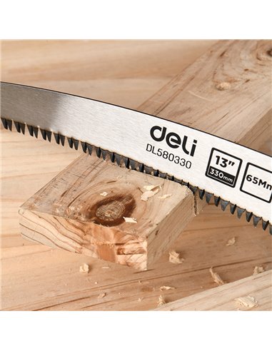 DELI πριόνι ξύλου DL580330 με αντιολισθητική λαβή, 330mm, 7 TPI