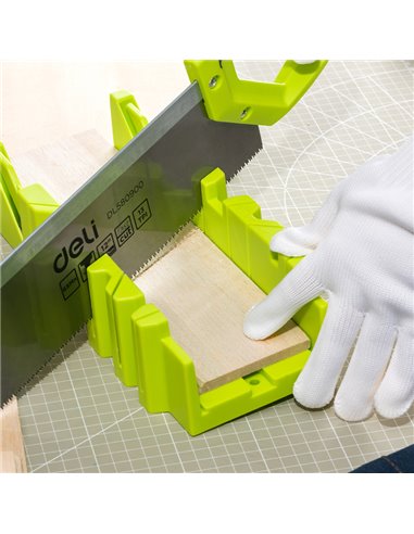 DELI πριόνι ξύλου DL580900 με φαλτσοκούτι, 300mm, 13 TPI