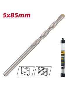 DELI τρυπάνι DH-JGZ050-E1 για τοίχο, 40Cr YG6, 5x85mm, κυλινδρικό