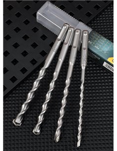 DELI σετ τρυπάνια DH-YCZ004-WD1 για τοίχο, 40Cr YG8, 6/8/10/12x160mm, SDS Plus, 4τμχ